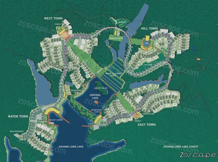 南京双龙湖生态度假区规划设计总平面图