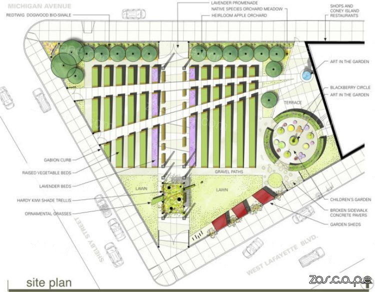 ASLA都市农业景观规划设计总平面图