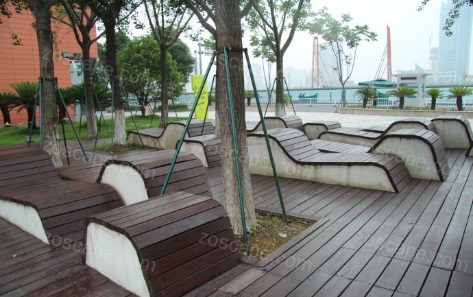 滨海波浪形景观坐凳