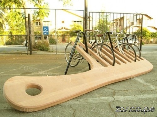 自行车停车架设计城市设施