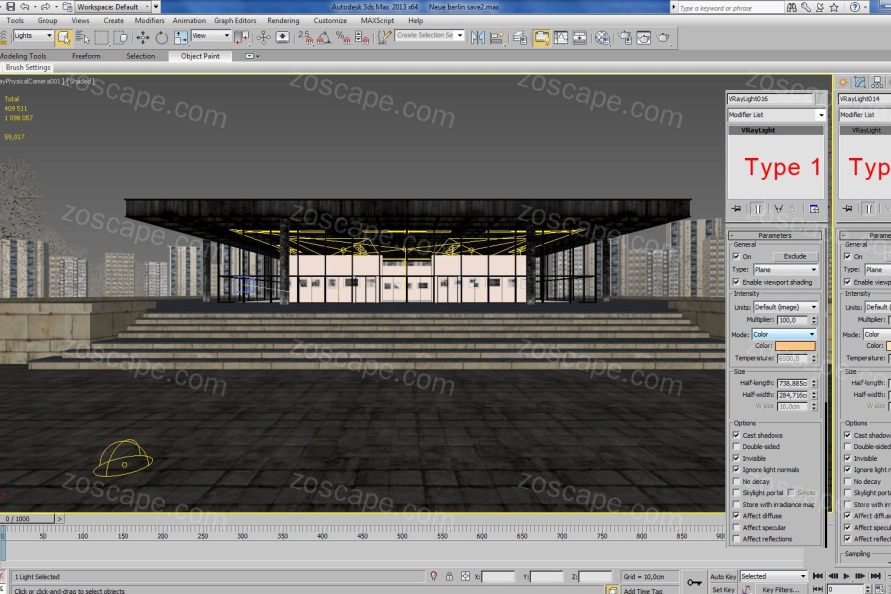 3Dmax建模渲染建筑效果图