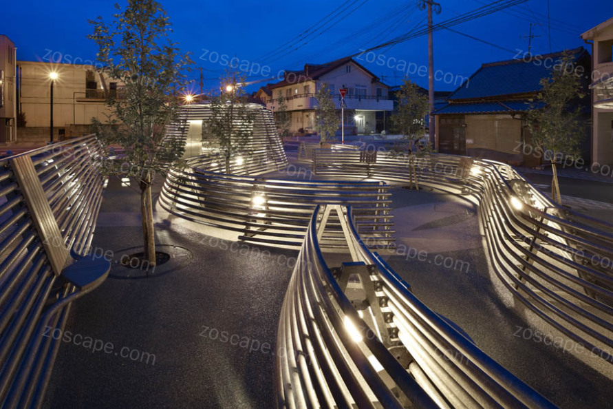 日本Kikuchi Pocket Park街道袖珍公园景观规划设计