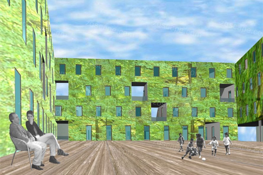 绿色校园Giergasse剩余空间建筑与景观设计