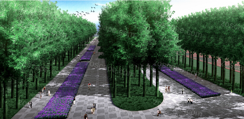 天津海河中央绿廊-城市道路-防护绿地整体景观改造方案设计