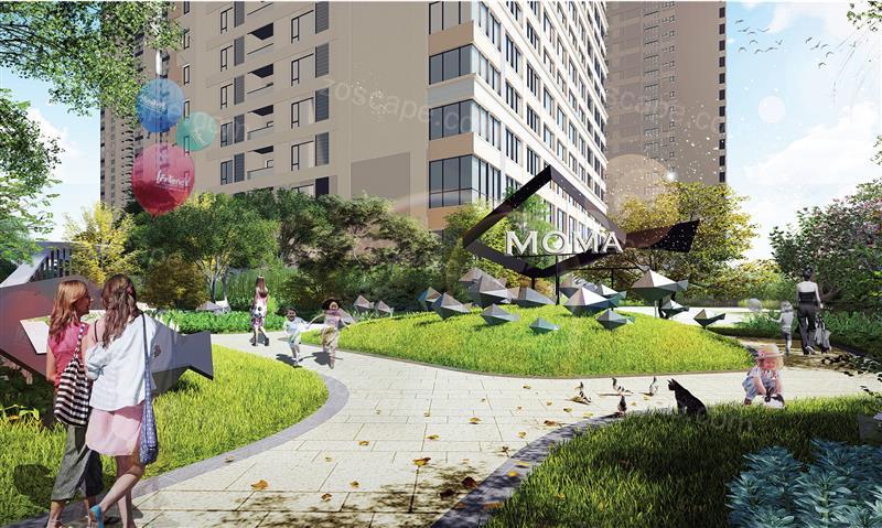  MOMA主题酒店室外园林景观设计项目