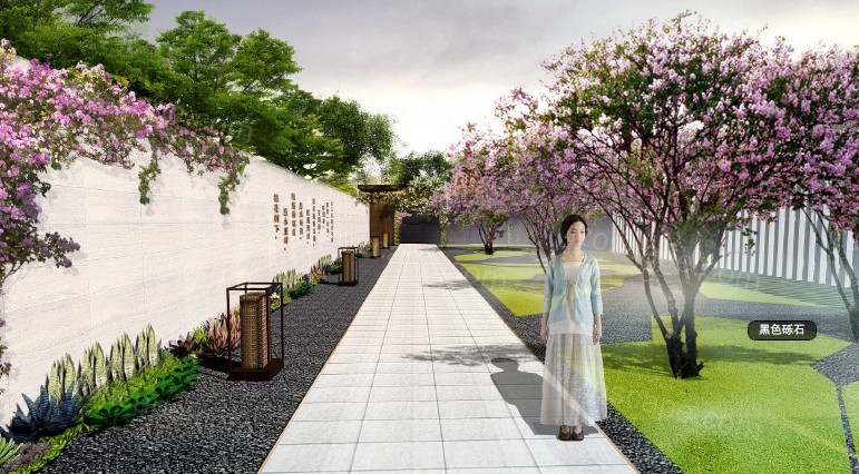 新中式秘密花园-高端住宅示范区及售楼部前场景观设计文本