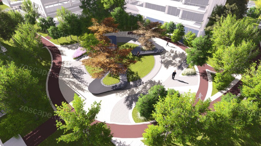 生态艺术科技园区-商务办公区庭院景观设计方案文本