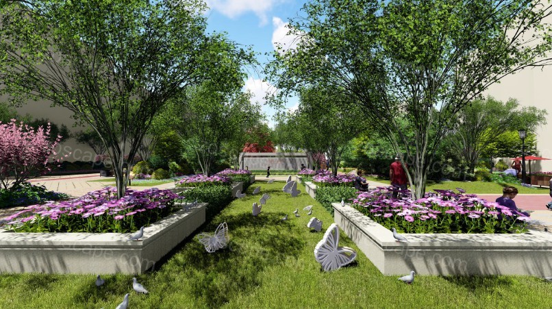 高品质典雅社区庭院花园-浪漫田园风味居住区景观设计文本