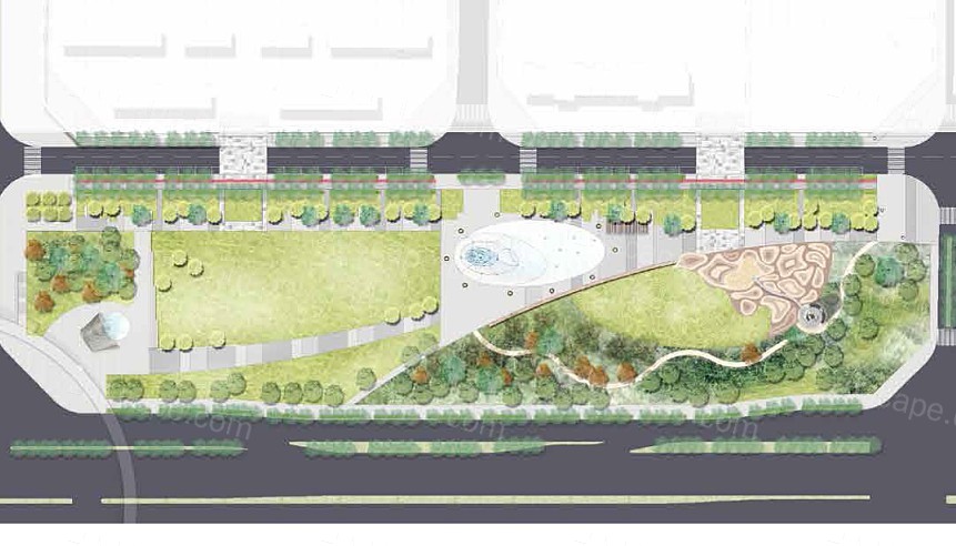  极简现代主义市政公园-生态智慧中央公园概念设计方案文本