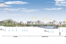 湿地公园雨水收集净化池-海绵城市雨水花园PSD剖面图 to 园林景观设计意向图库-园林景观学习网