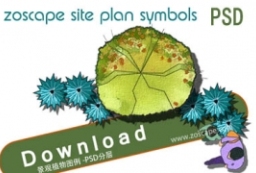 Site plan园林景观素材下载-PS植物平面图图例PSD to 园林景观设计意向图库-园林景观学习网