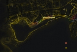 青岛红岛湿地公园夜景灯光景观规划设计PSD平面图 to 园林景观设计意向图库-园林景观学习网