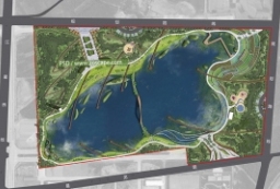 高清滨湖湿地公园-城市生态公园PSD平面图 to 园林景观设计意向图库-园林景观学习网