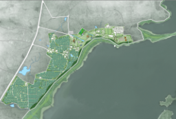 海滨小镇田园综合体彩色PSD总平面图下载 to 园林景观设计意向图库-园林景观学习网