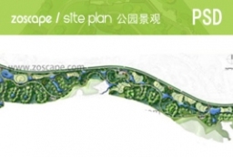湿地公园景观psd平面图下载 to 园林景观设计意向图库-园林景观学习网