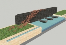 园林水景景观墙-浮雕景墙sketchup 模型下载 to 园林景观设计意向图库-园林景观学习网