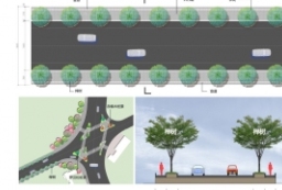 道路景观设计-某城市开发区主要市政干道道路提质改造景观设计方案 to 园林景观设计意向图库-园林景观学习网