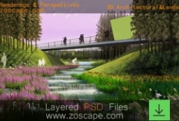 滨水湿地-生态湿地公园景观规划效果图源文件 to 园林景观设计意向图库-园林景观学习网