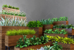 Plant 3D model可移动组合花箱艺术树池3d模型lumion植物下载 to 园林景观设计意向图库-园林景观学习网