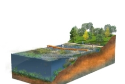 湿地公园驳岸设计-生态公园驳岸PSD剖面图 to 园林景观设计意向图库-园林景观学习网