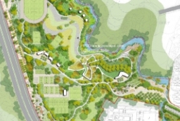 市政公园绿地森林公园园林景观规划PSD彩色平面图下载 to 园林景观设计意向图库-园林景观学习网