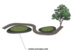 景观构筑物-现代园林小品-创意地形景观sketchup模型下载 to 园林景观设计意向图库-园林景观学习网