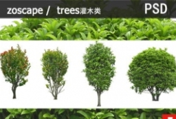 园林景观效果图素材-植物小乔木灌木贴图下载 to 园林景观设计意向图库-园林景观学习网