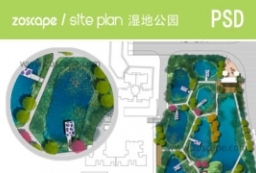 湿地滨水公园景观设计-滨水规划psd平面图下载 to 园林景观设计意向图库-园林景观学习网