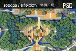 区域规划-城市公园广场环境设计节点psd总平面图 to 园林景观设计意向图库-园林景观学习网