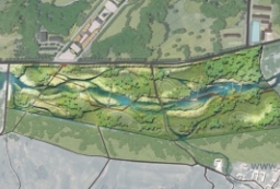 国际范-湿地公园-沿河生态廊道景观规划总平图 to 园林景观设计意向图库-园林景观学习网