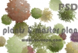 高清园林精品植物素材- psd彩色平面图植物图例 to 园林景观设计意向图库-园林景观学习网