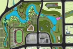 sport park 运动公园景观建筑规划整体模型滨水湿地公园 to 园林景观设计意向图库-园林景观学习网