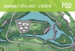 公园景观PSD总平面图 to 园林景观设计意向图库-园林景观学习网