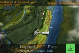城市滨水公园空间规划设计鸟瞰图下载 to 园林景观设计意向图库-园林景观学习网