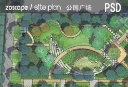 PSD国际知名公司-大气国际风-公园广场小节点总图 to 园林景观设计意向图库-园林景观学习网