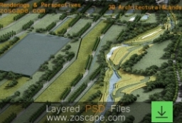 临海湖滨公园景观规划设计鸟瞰图效果图 to 园林景观设计意向图库-园林景观学习网