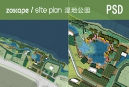 知名设计公司PSD滨江公园彩色总平面图下载 to 园林景观设计意向图库-园林景观学习网