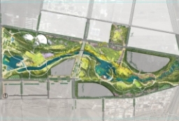 大型滨湖湿地滨水生态公园总图PSD-城市公园湿地景观psd平面图下载 to 园林景观设计意向图库-园林景观学习网