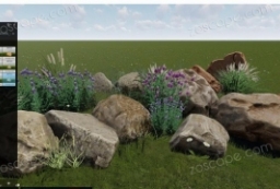精品资源-15款Lumion各版本通用精品石头模型库第二期 to 园林景观设计意向图库-园林景观学习网