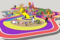 儿童活动场地-儿童游乐场-社区儿童公园景观SU模型 to 园林景观设计意向图库-园林景观学习网