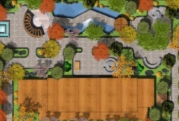 屋顶花园-别墅花园庭院PSD平面图源文件 to 园林景观设计意向图库-园林景观学习网
