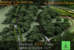 PSD效果图-城市河流和滨水区景观设计鸟瞰图 to 园林景观设计意向图库-园林景观学习网