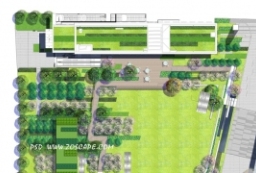 城市公园广场绿地园林景观设计-PSD概念彩平 to 园林景观设计意向图库-园林景观学习网