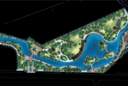 城市公园景观规划设计-滨河公园景观平面总图 to 园林景观设计意向图库-园林景观学习网