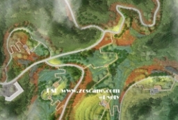 精品森林公园-花海旅游度假区-花卉基地PSD彩色平面图 to 园林景观设计意向图库-园林景观学习网