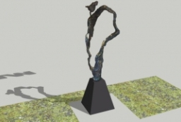 园林景观小品-抽象人体雕塑SU模型 to 园林景观设计意向图库-园林景观学习网