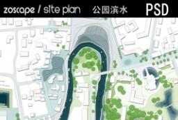 滨江公园景观规划设计PSD平面图 to 园林景观设计意向图库-园林景观学习网