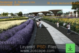 AOscape生态观光农业景区-景观规划效果图psd下载 to 园林景观设计意向图库-园林景观学习网