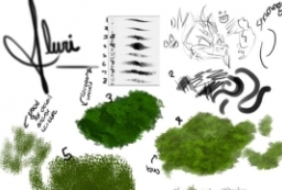 ps园林植物笔刷-草皮草丛灌木丛效果图笔刷 to 园林景观设计意向图库-园林景观学习网