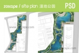 PSD总平面图下载-滨江湿地公园景观规划设计 to 园林景观设计意向图库-园林景观学习网